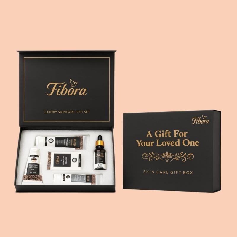 Fibora Complete Skincare Combo – Face Serum, Sunscreen, Face Wash, Moisturising Lotion & Red Wine Soap – Full Skin Care Kit
